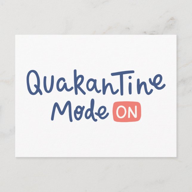 Postal Modo de cuarentena activado (Anverso)