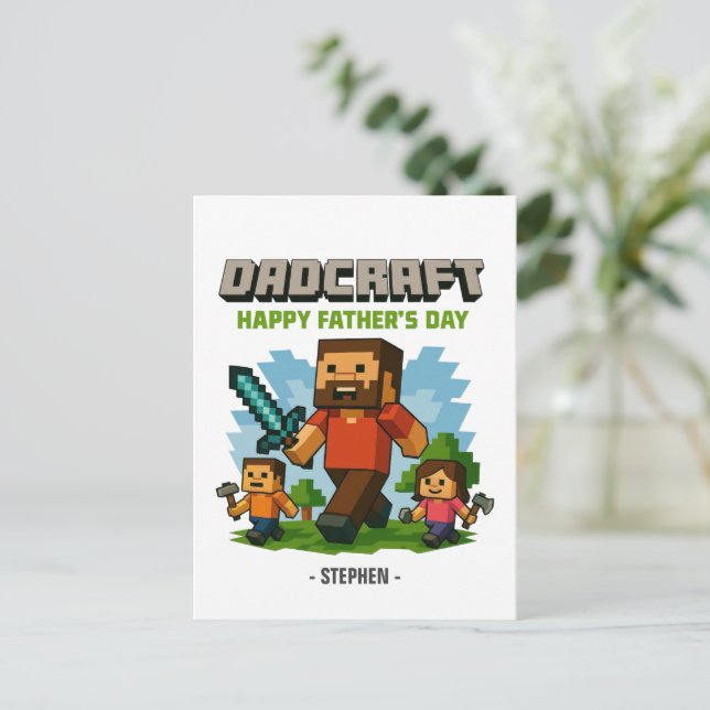 Postal Modo de paternidad activado - Feliz Día del Padre (Anverso de pie)