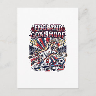 Postal Modo Gol Inglaterra Esqueleto Delantero Naciones R