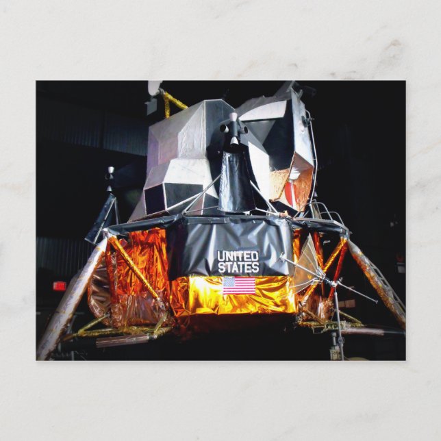 Postal Módulo lunar de noche (Anverso)