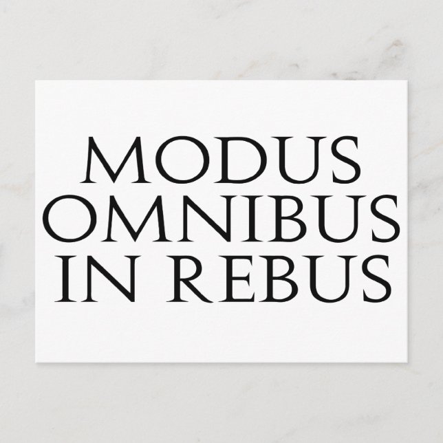 Postal Modus Omnibus En Rebus (Anverso)