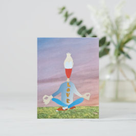 Postal Moeder dag eend houdt van yoga zen groeten