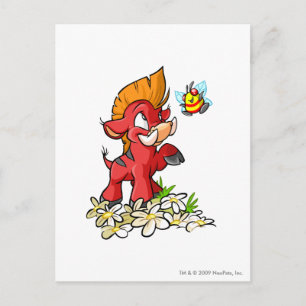 Postal Moehog rojo y zumbido