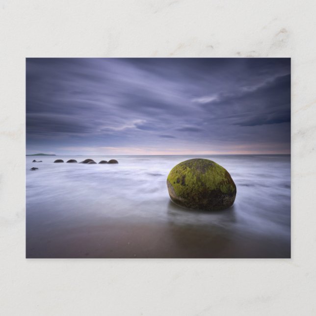 Postal Moeraki Boulders Sunrise Seascape (Anverso)