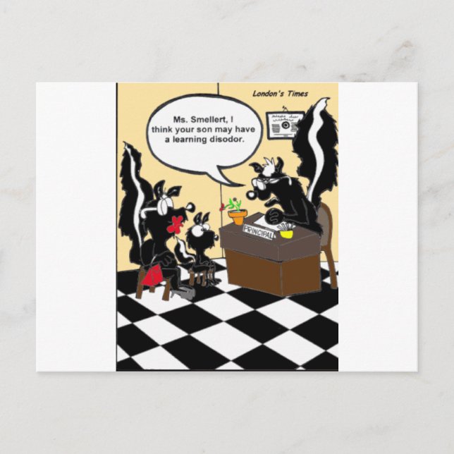 Postal Mofeta Aprendizaje Desodorizantes Regalos Divertid (Anverso)