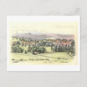 Postal Moffat antiguo desde Coates Hill, Escocia,