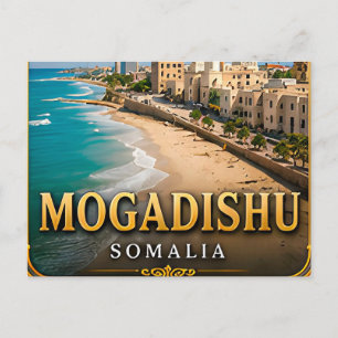 Postal Mogadiscio Océano Índico y Faro Histórico