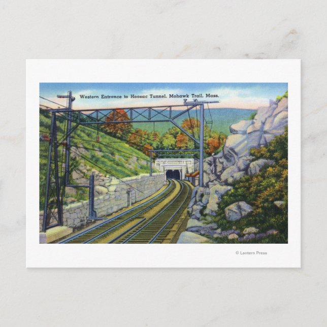 Postal Mohawk Vista de la entrada de W. Hoosac (Anverso)