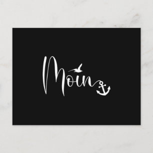 Postal Moin Möwe Anker blanco bajo dialecto alemán