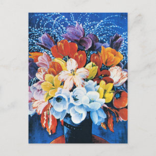 Postal Moise Kisling, Ramo de Tulipanes,