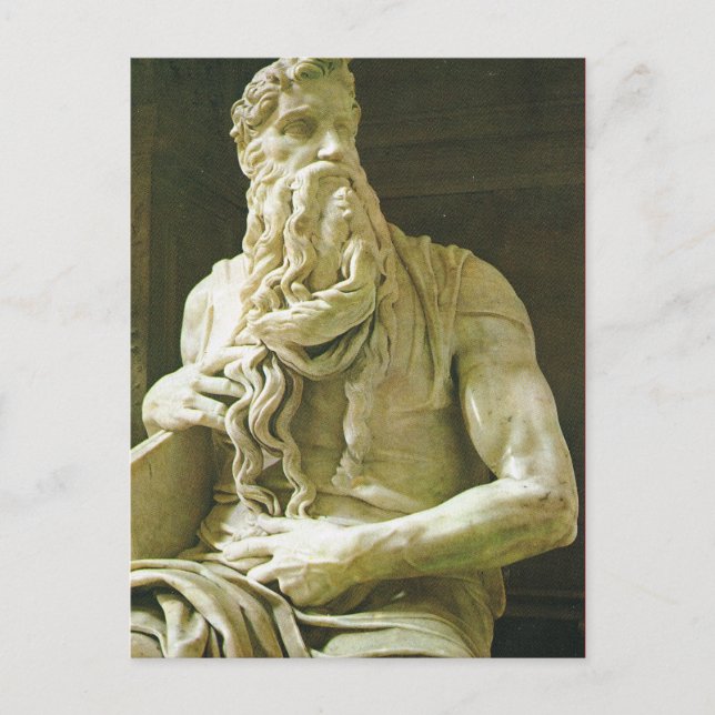 Postal Moisés, Michelangelo, S Pietro en Vincola (Anverso)