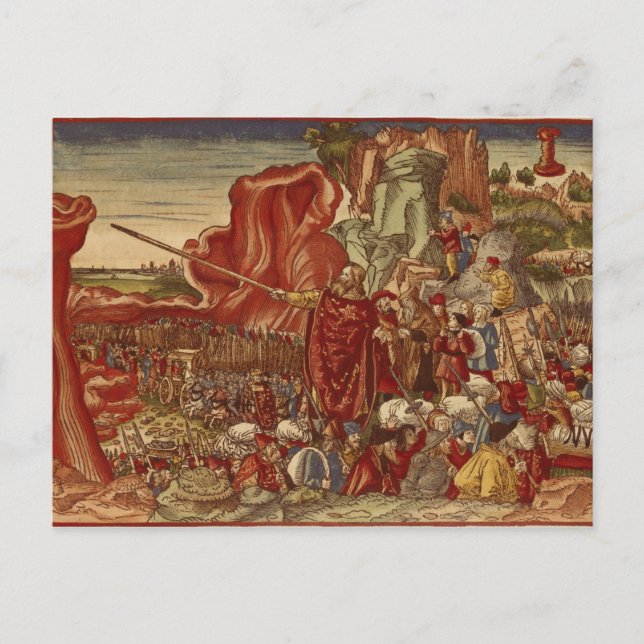 Postal Moisés partiendo del Mar Rojo (Anverso)