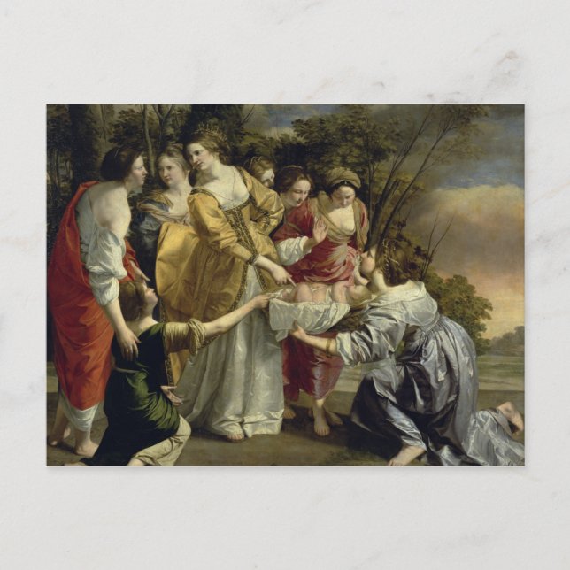 Postal Moisés rescatado del Nilo, c.1630 (Anverso)