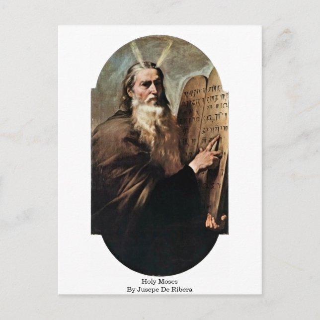 Postal Moisés Santo Por Jusepe De Ribera (Anverso)