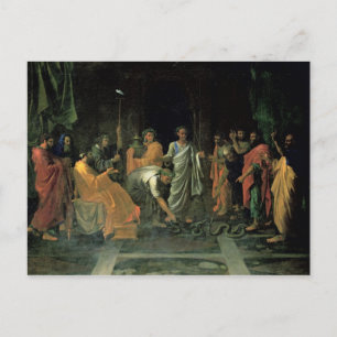 Postal Moisés y el serpiente brasileño (aceite sobre lien