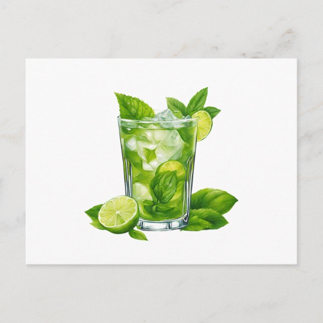 Postal mojito illustration (Anverso)