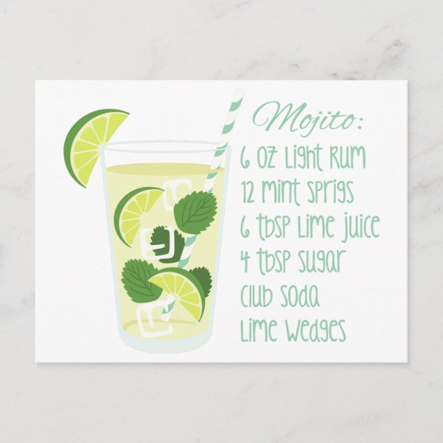 Postal Mojito Recipe (Anverso)