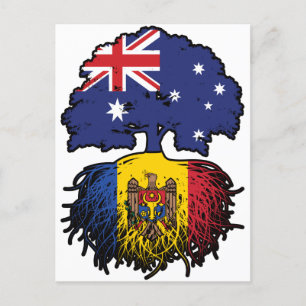 Postal Moldava Moldavan raíces australianas de árboles