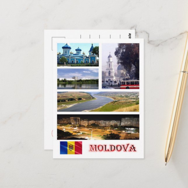 Postal Moldavia - Mosaico - (Anverso/Reverso In Situ)