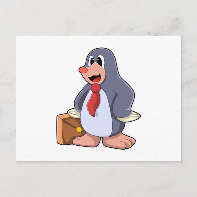 Postal Mole como empresario con bolsa (Anverso)