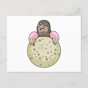 Postal Mole con la luna