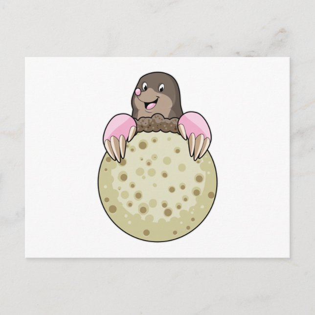 Postal Mole con la luna (Anverso)