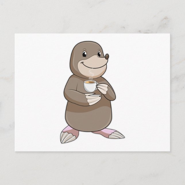 Postal Mole con Taza de Café (Anverso)