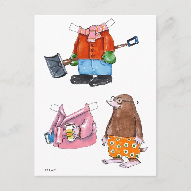 postal Mole Paper Doll (Anverso)