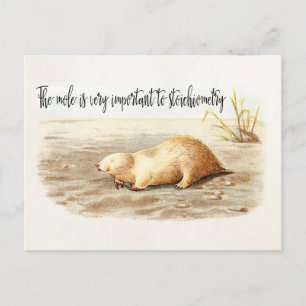 Postal Mole Stoichiometría Química Cita Ciencia Humor