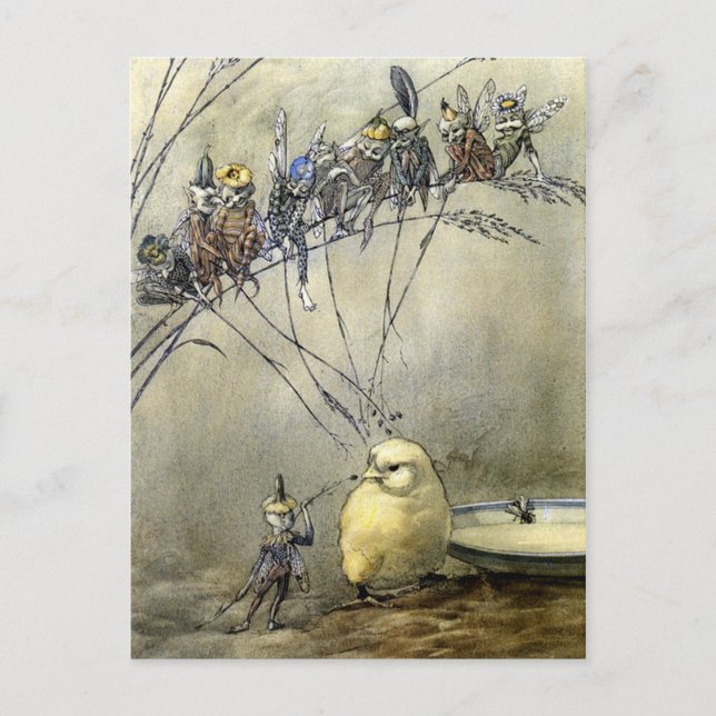 Postal "Molestar el Gnat" - Tono azul (Anverso)