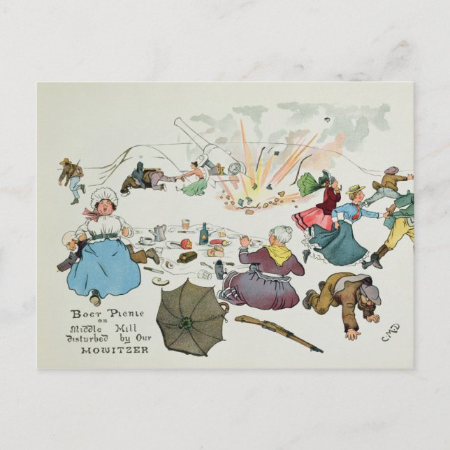 Postal Molestias en picnic de Boer en Middle Hill (Anverso)