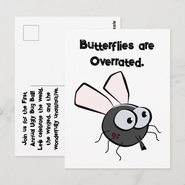 Postal Molesto Mosquito cree que es un gracioso Personali (Anverso / Reverso)