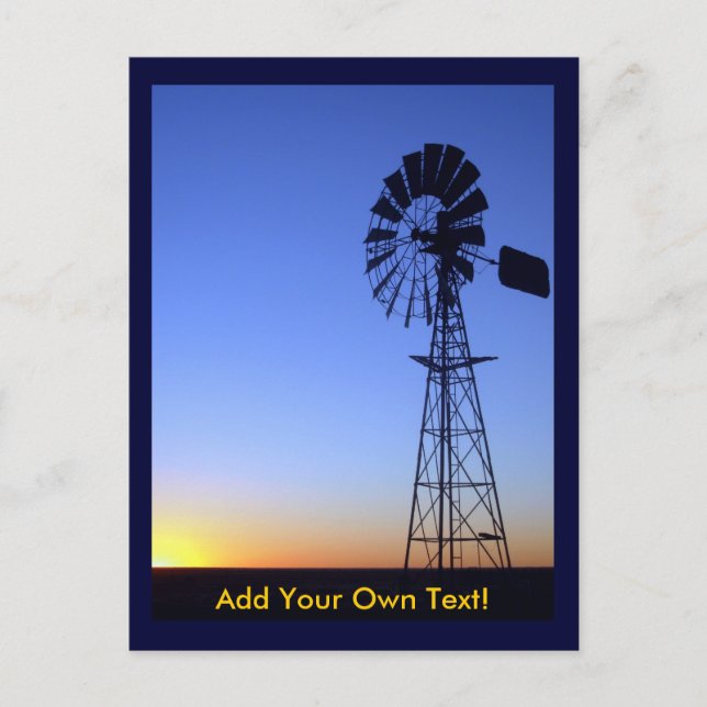 Postal Molino de viento australiano (Anverso)