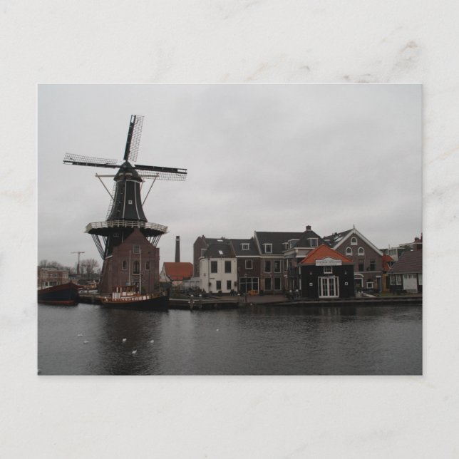 Postal Molino de viento De Adriaan, Haarlem (Anverso)