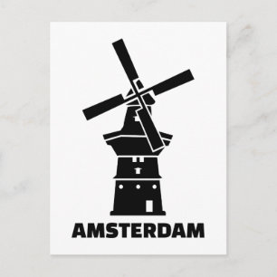 Postal Molino de viento de Amsterdam