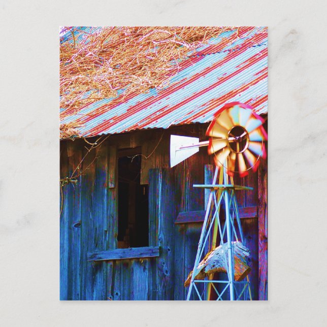 Postal Molino de viento de antaño (Anverso)