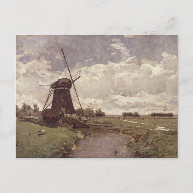 Postal Molino de viento en Leidschendam (Anverso)