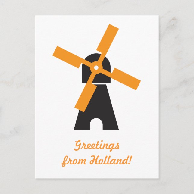 Postal Molino de viento holandés (Anverso)