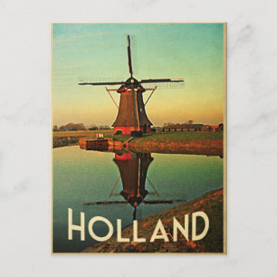 Postal Molino de viento Holland