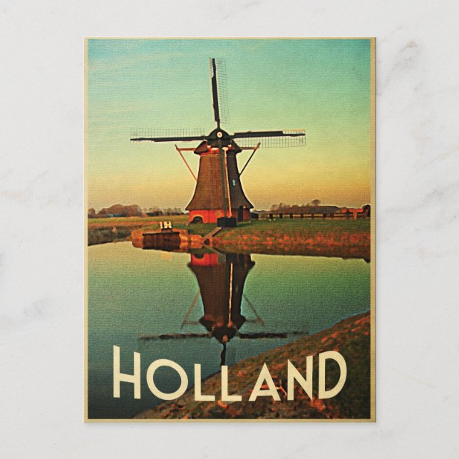 Postal Molino de viento Holland (Anverso)