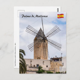 Postal Molino de viento tradicional en Palma de Mallorca