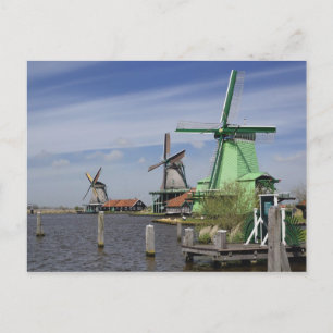 Postal Molino de viento, Zaanse Schans, Holanda, Países B