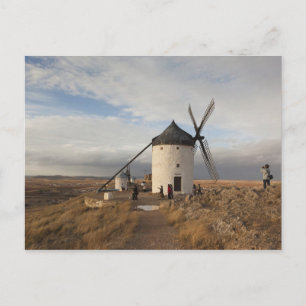 Postal Molinoes de viento antiguos de Mancha del La, con