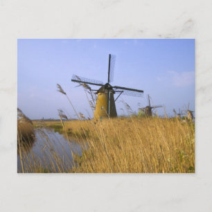 Postal Molinos de viento a lo largo del canal en Kinderdi