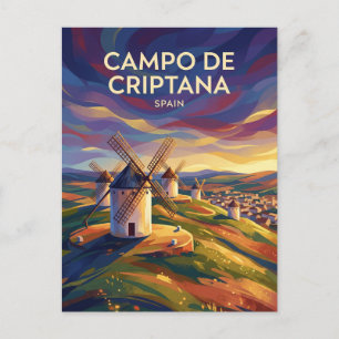 Postal Molinos de viento de Campo de Criptana España
