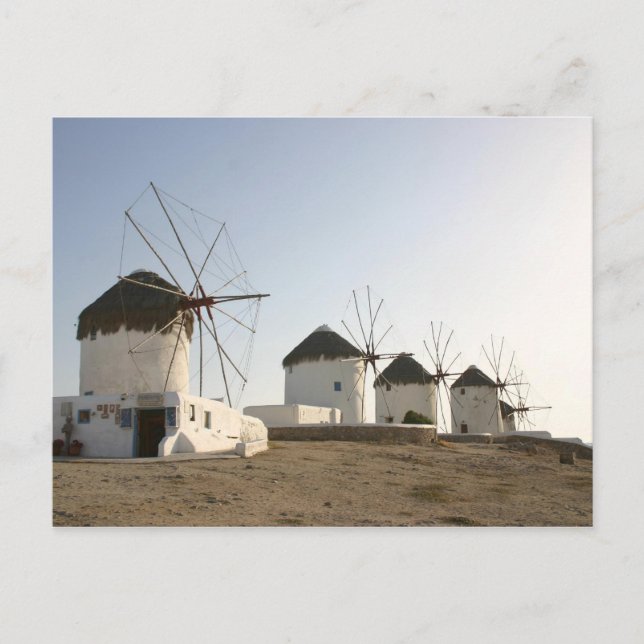 Postal Molinos de viento de Mykonos (Anverso)