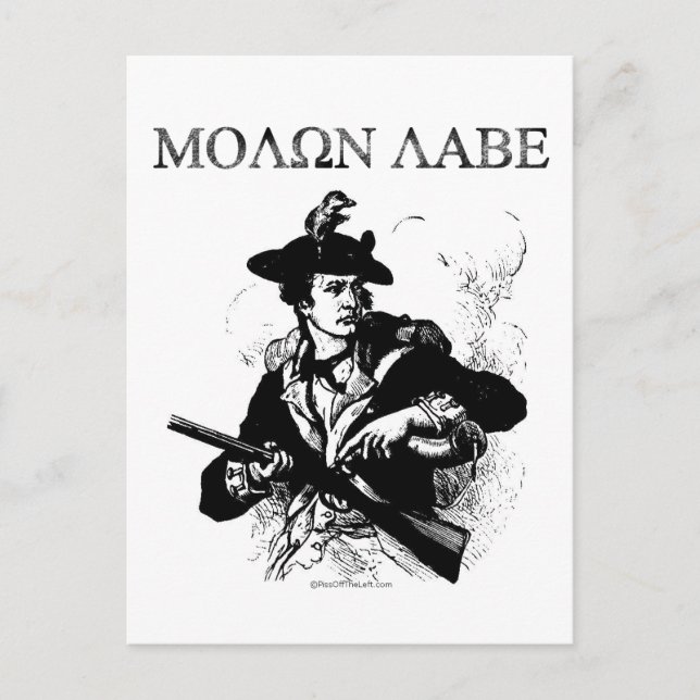 Postal Molon Labe Minuteman (Anverso)