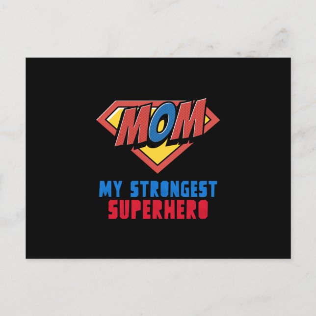 Postal MOM Mi superhéroe más fuerte (Anverso)