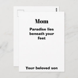 Postal Mom Quote Post card Mom's Gift