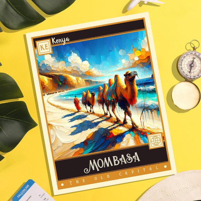 Postal Mombasa, Kenia | Pintura de época (Subido por el creador)